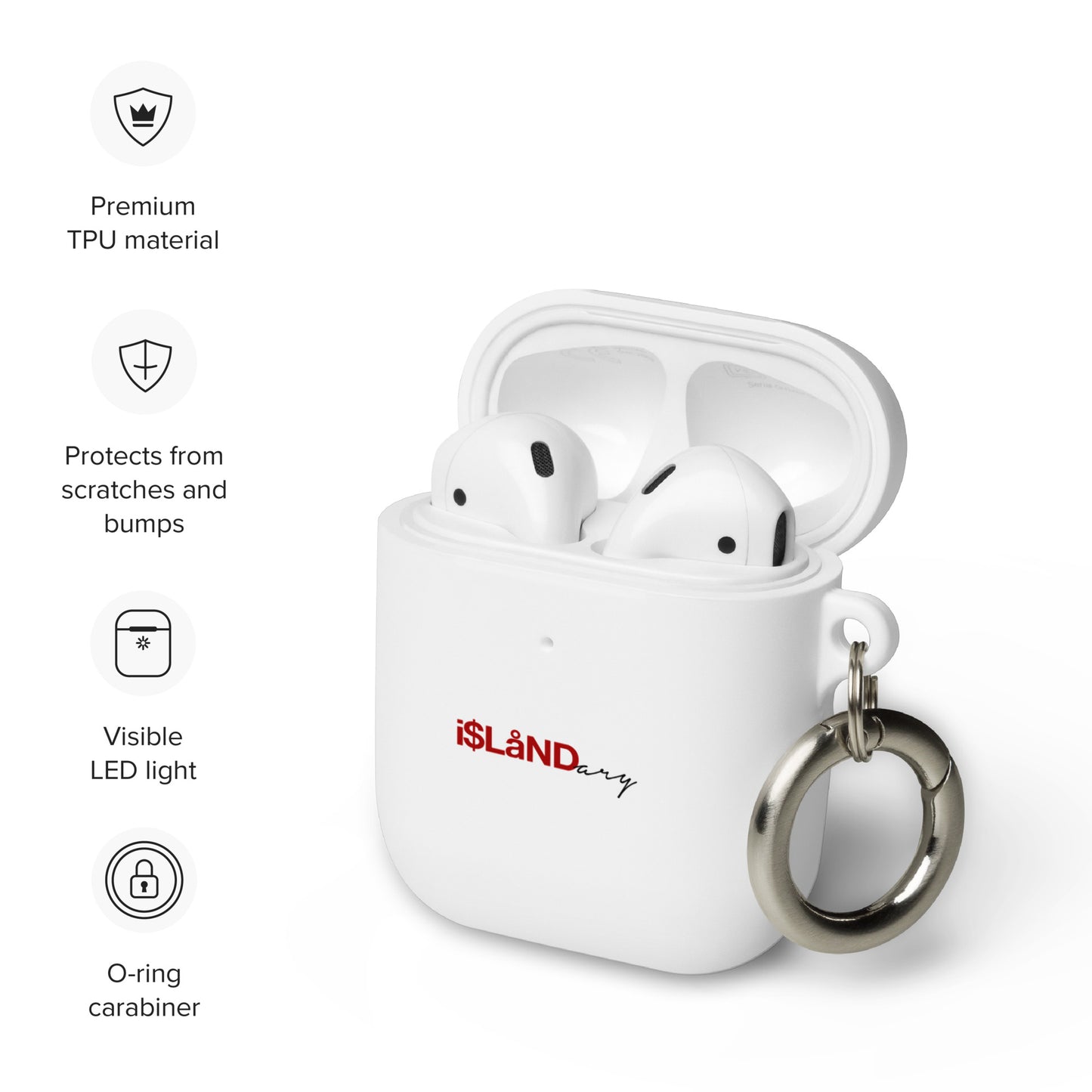 Red Islandary AirPods case