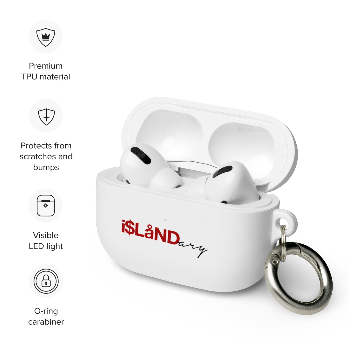 Red Islandary AirPods case