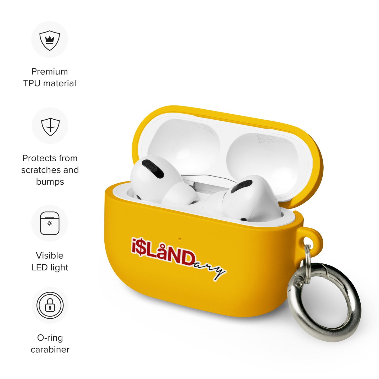 Red Islandary AirPods case