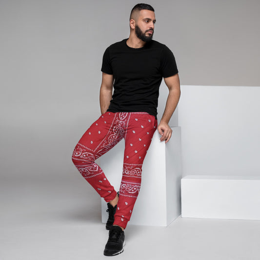 Red Paisley Men's Joggers LFS