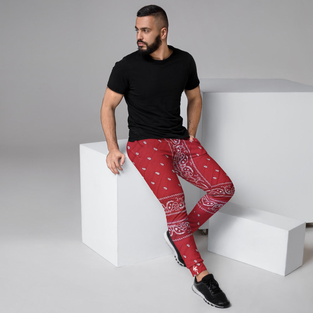 Red Paisley Men's Joggers LFS