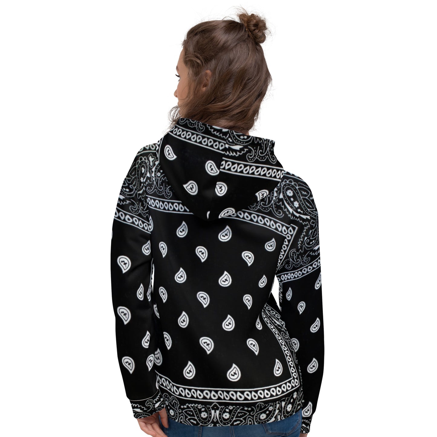 Black Paisley Unisex Hoodie