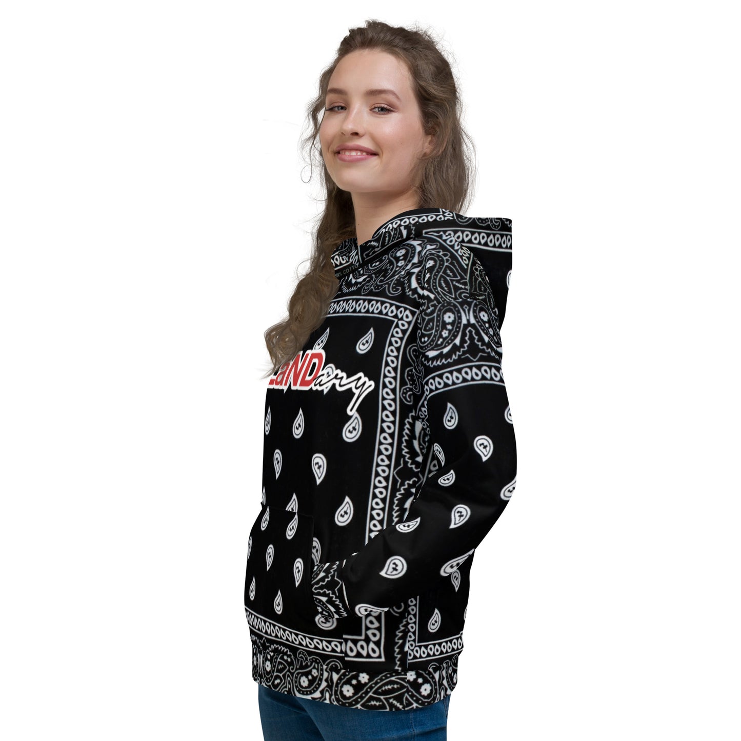 Black Paisley Unisex Hoodie