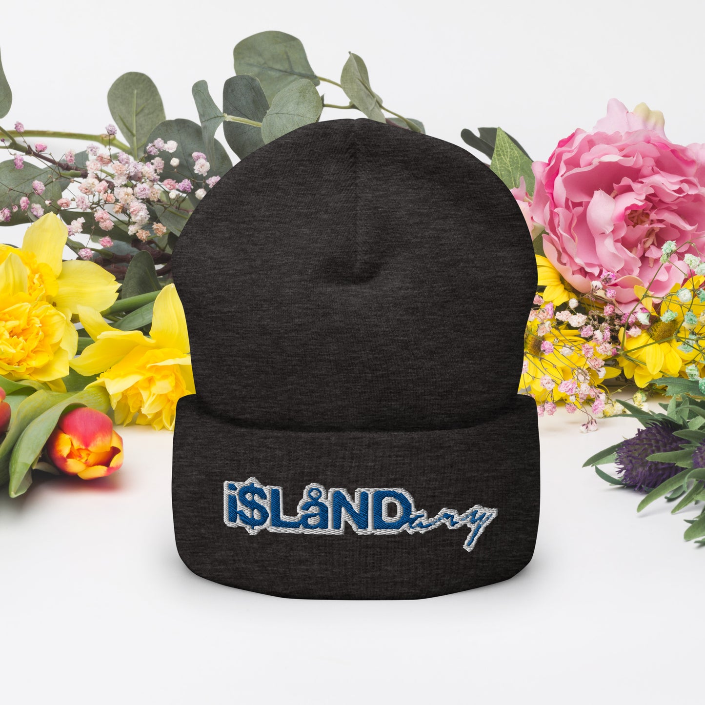 Blue Islandary Cuffed Beanie