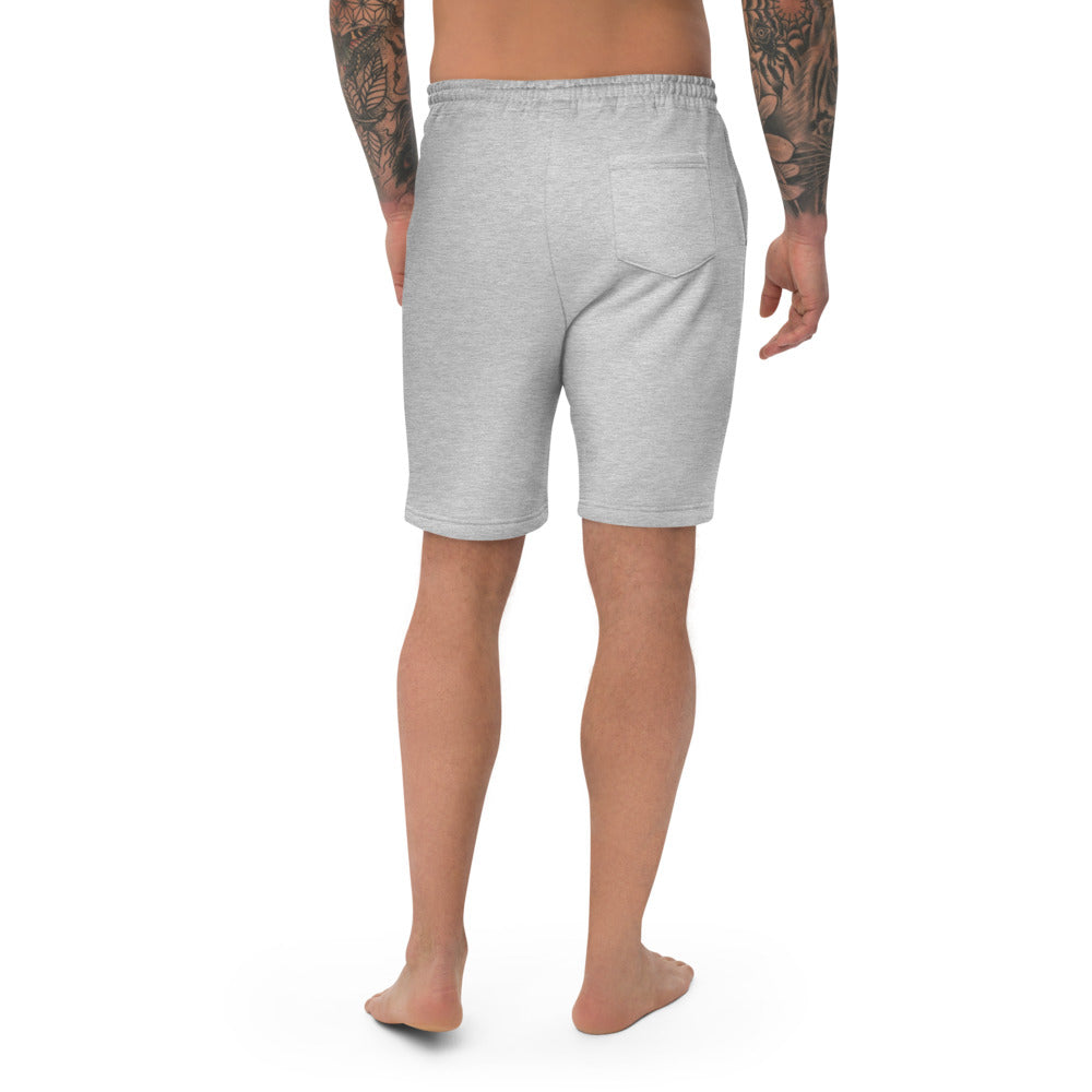 Embroidered Blue Islandary Men's fleece shorts