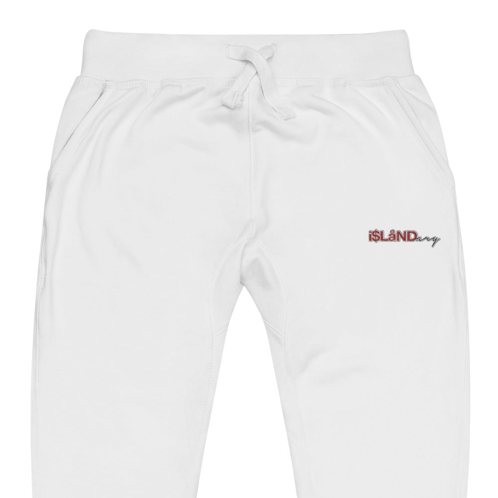 Embroidered Red Islandary Unisex fleece sweatpants